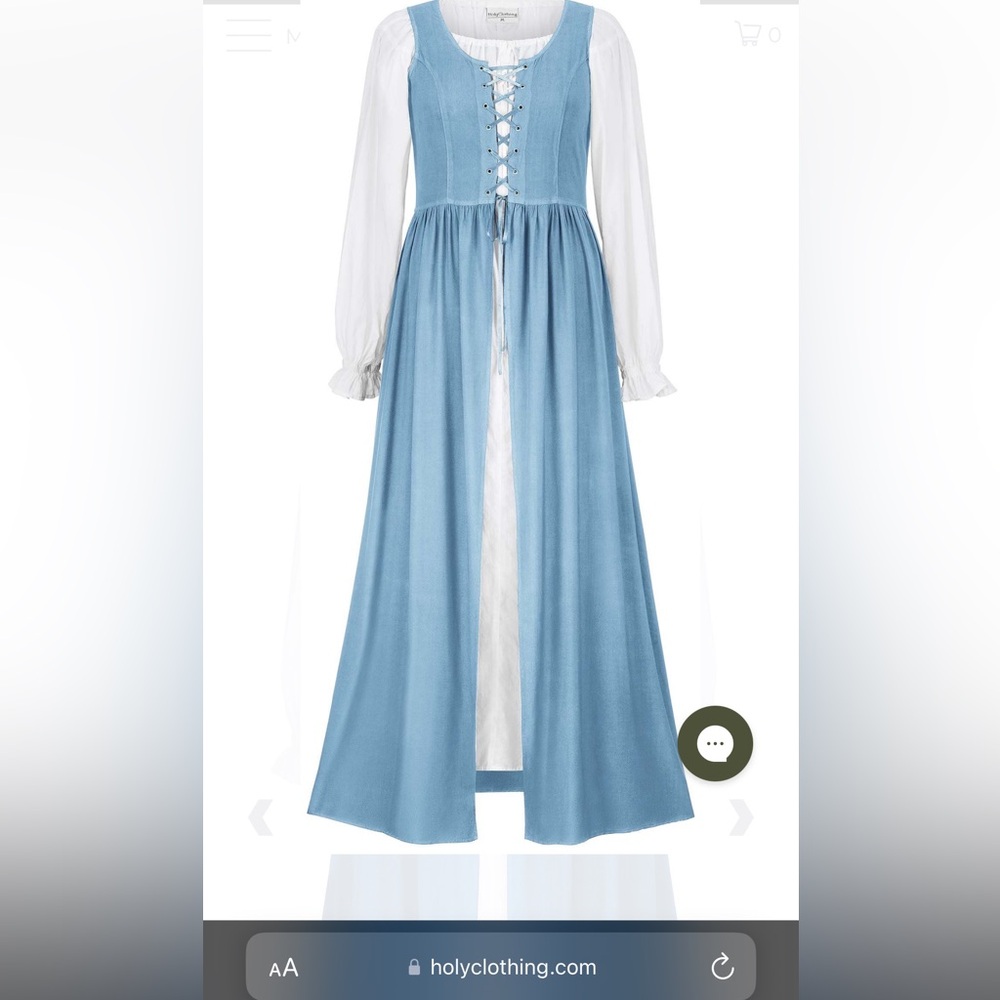 Holy Clothing Renee Maxi Over Dress - Blue Hydrangea 3x